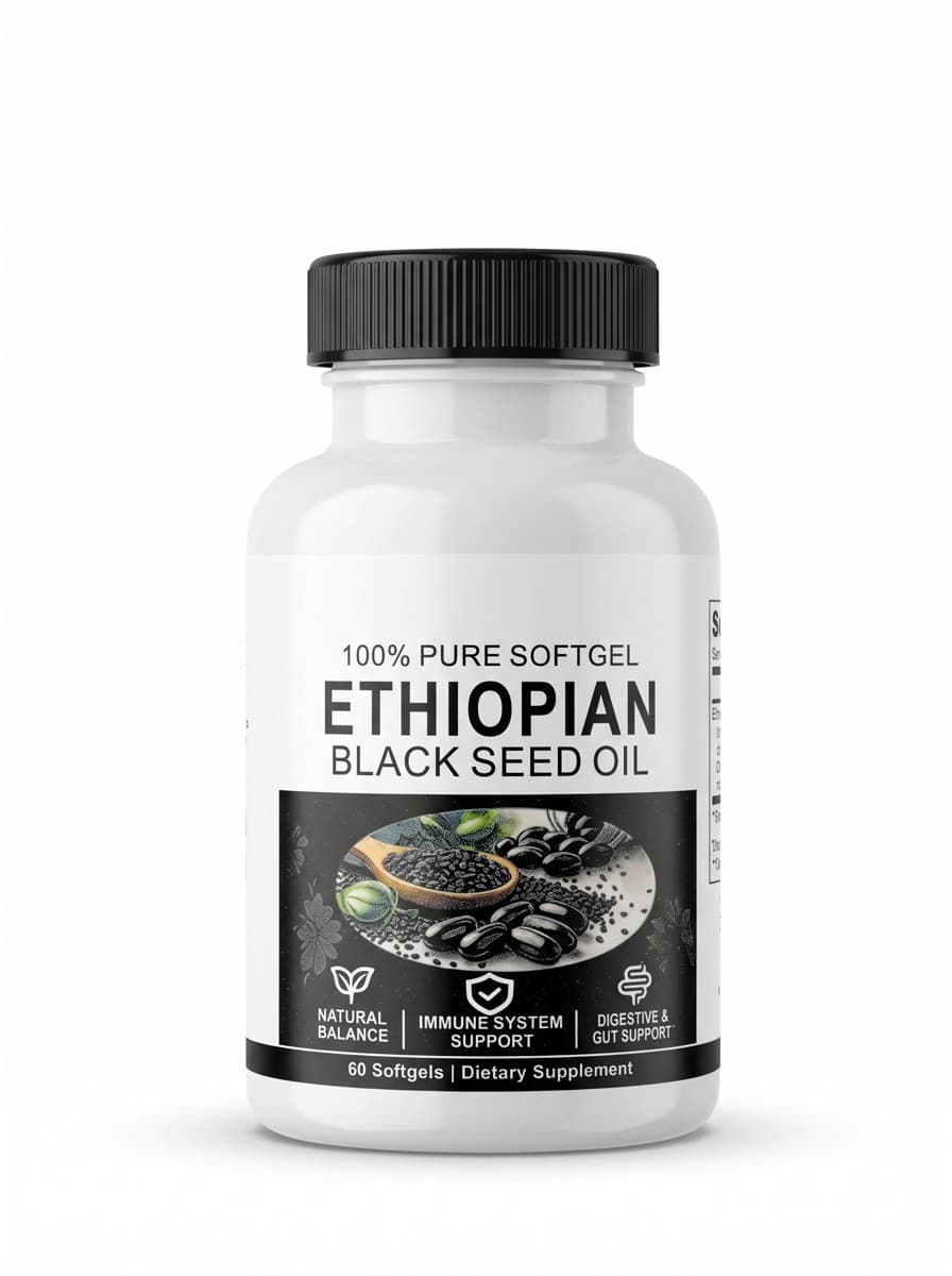 Huile de Nigelle d'Éthiopie (Habba Sawda) — 60 capsules